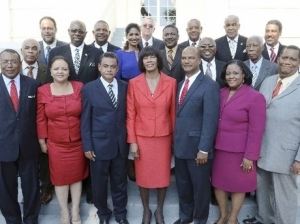 The Jamaican Cabinet after their swearing-in, January 2012. (Photo: Rudolph Brown/Gleaner)