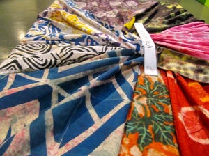 Bright textiles from Seaforth High School in St. Thomas - which had a rich display of art and craft.