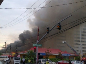 The March 2013 fire at the Wyndham Kingston Hotel. (Photo: Gleaner)