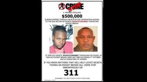 Crime Stop is offering a J$500,000 reward for information on 